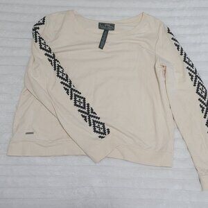 Ralph Lauren LRL Active Cream Sweatshirt XL – Embroidered Sleeve Detail